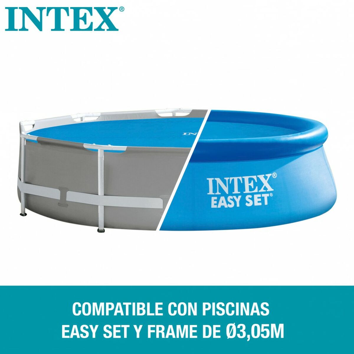 Copertura per piscina Intex 29021 EASY SET/METAL FRAME Azzurro Ø 305 cm 290 x 290 cm