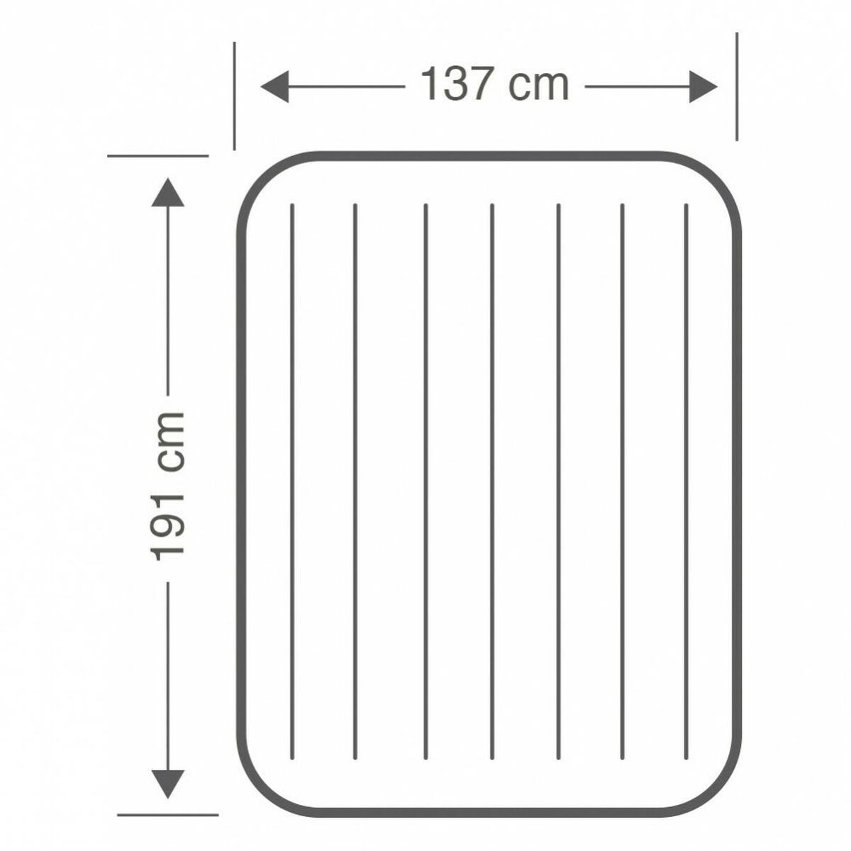 Materasso Gonfiabile Intex 137 x 25 x 191 cm (3 Unità)