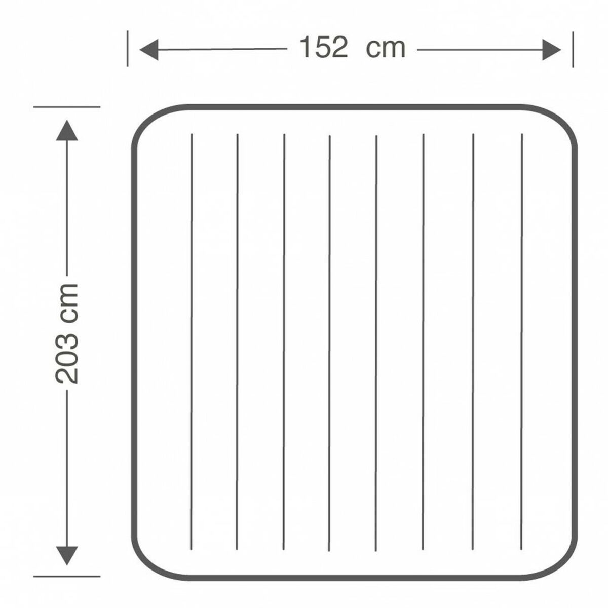 Materasso Gonfiabile Intex CLASSIC DOWNY 203 x 25 x 152 cm (3 Unità)