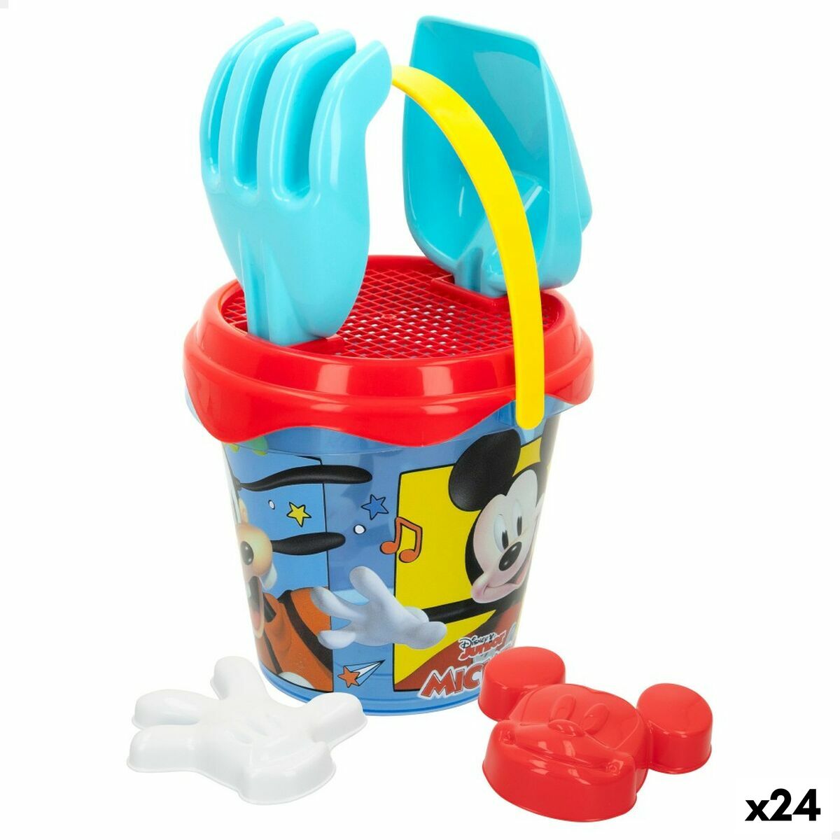 Set di giocattoli per il mare Mickey Mouse Ø 14 cm Plastica (24 Unità)