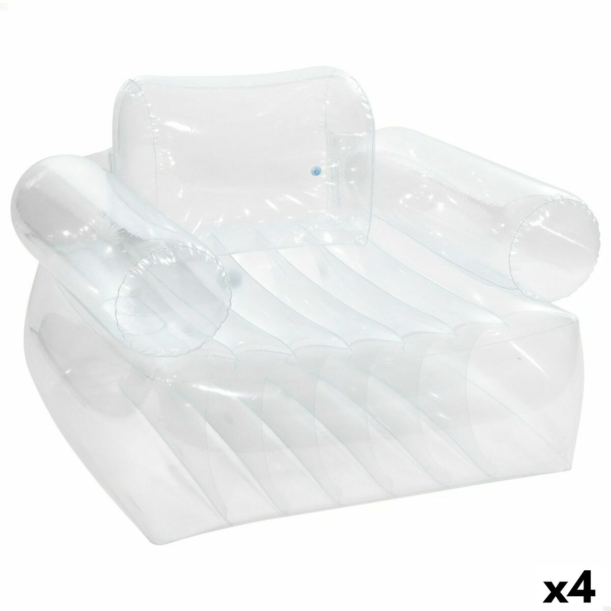 Poltrona da Piscina Gonfiabile Intex Trasparente 109 x 79 x 107 cm (4 Unità)