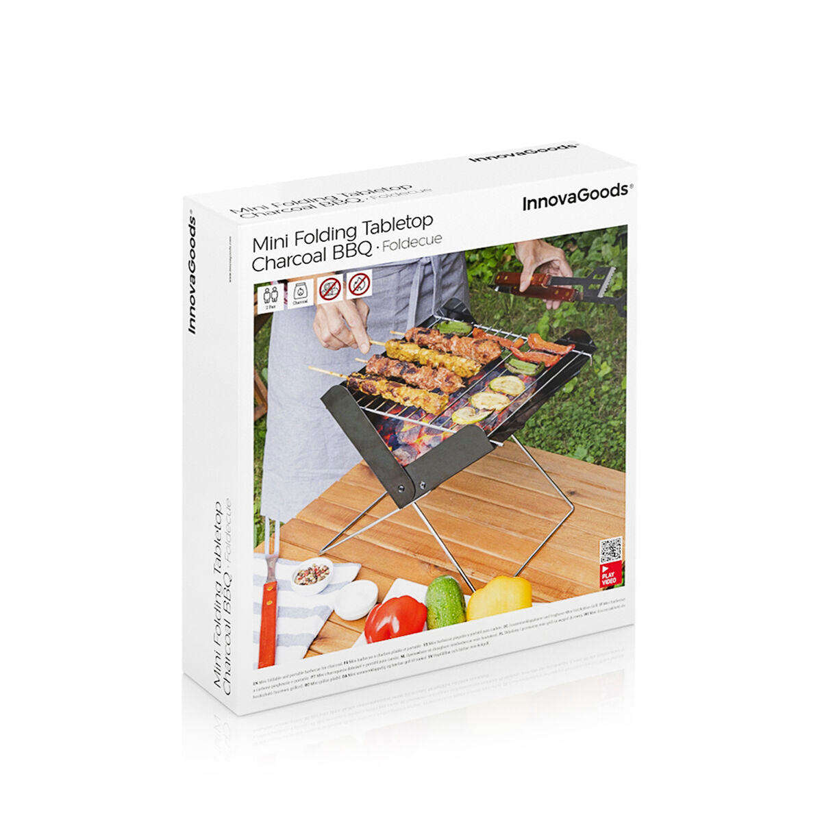 Mini Barbecue a Carbone Pieghevole Portatile Foldecue InnovaGoods