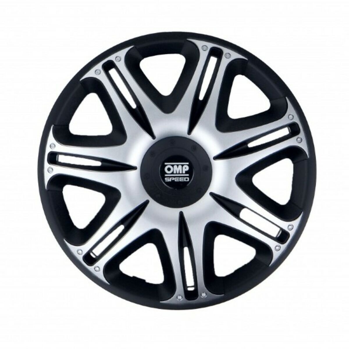 Copri Cerchioni OMP Ghost Speed Argentato Nero 15"