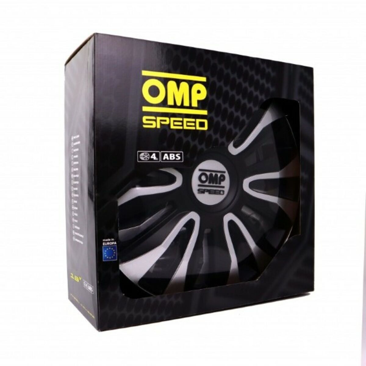 Copri Cerchioni OMP Magnum Speed Argentato Nero 16"