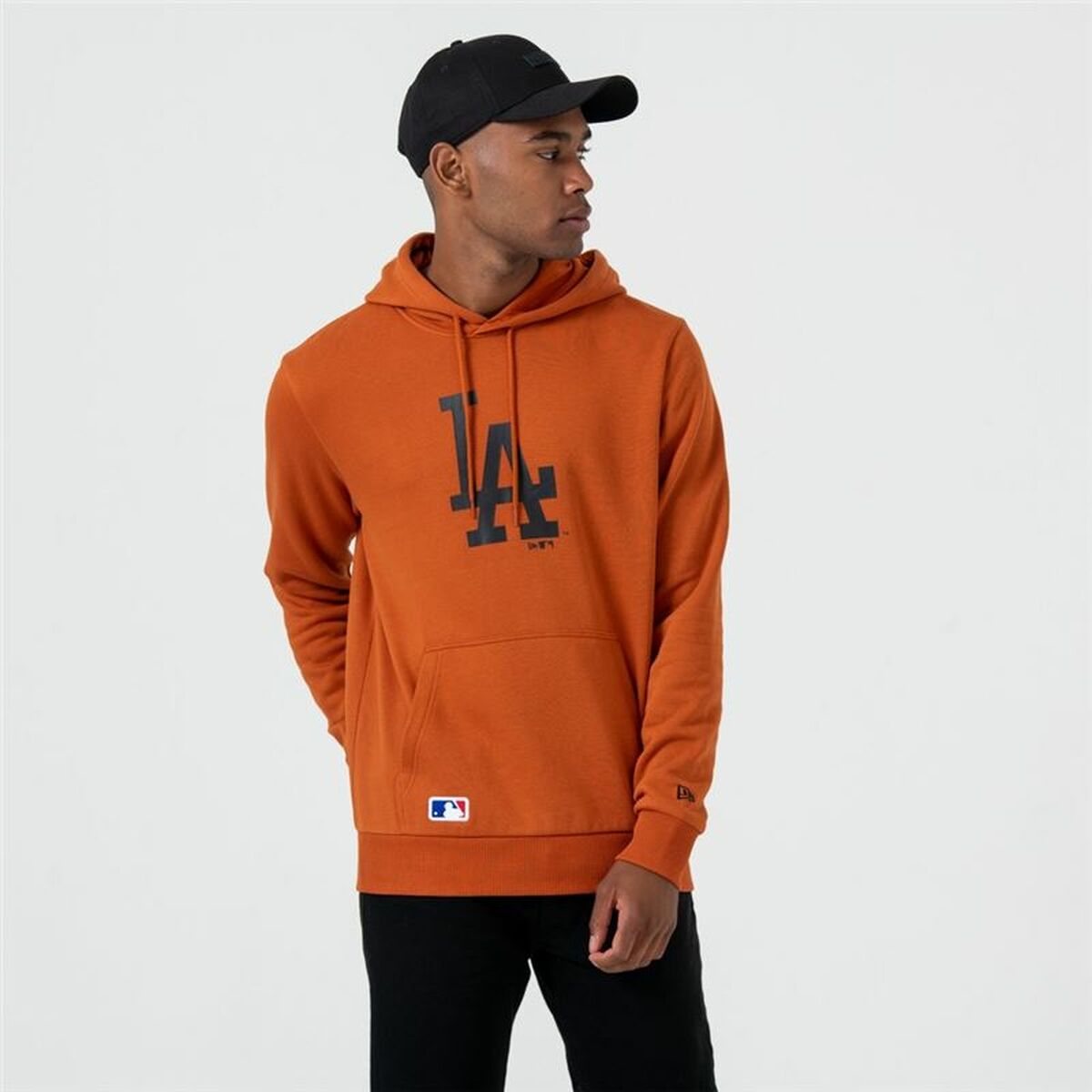 Felpa con Cappuccio Uomo New Era MLB Seasonal Team Logo LA Arancione scuro