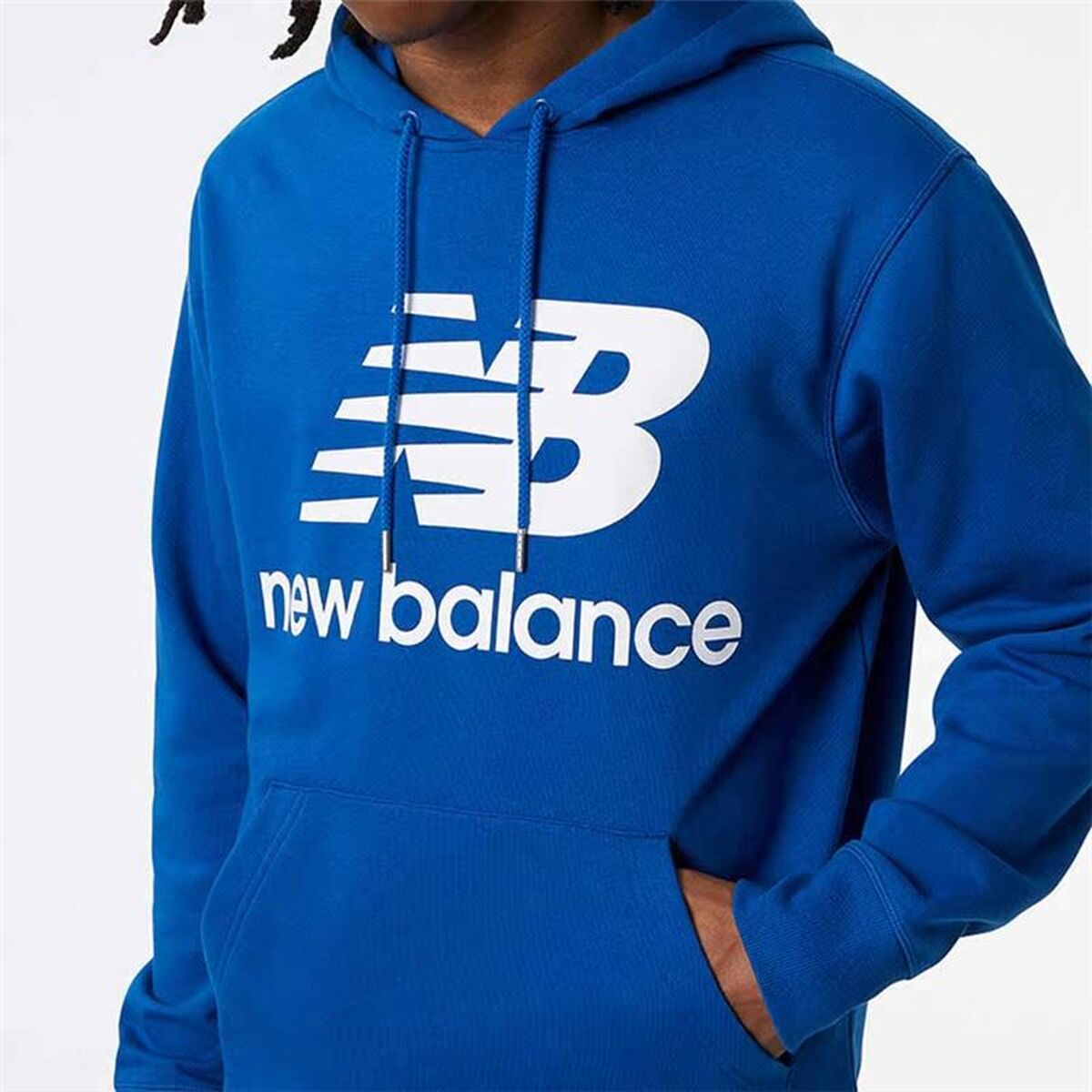 Felpa con Cappuccio Uomo New Balance Azzurro