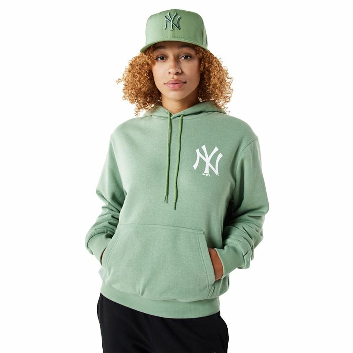 Felpa con Cappuccio Unisex New Era MLB New York Verde Chiaro