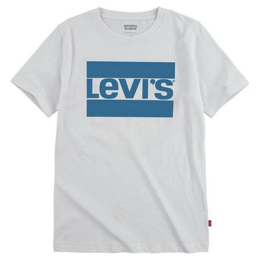 Maglia a Maniche Corte per Bambini Levi's Sportswear Logo Blue Bianco