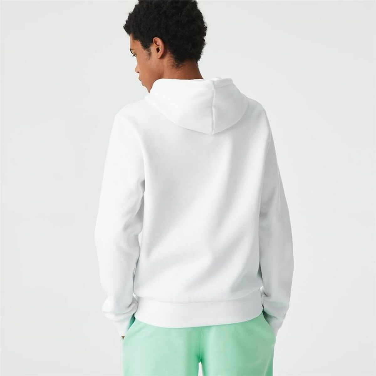 Felpa con Cappuccio Uomo Lacoste Sweatshirt Bianco