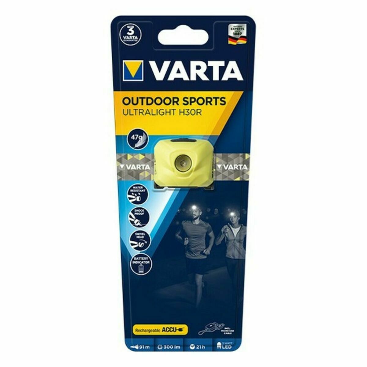 Torcia Frontale LED Varta 18631101401 Giallo 3 W IPX4 300 Lm