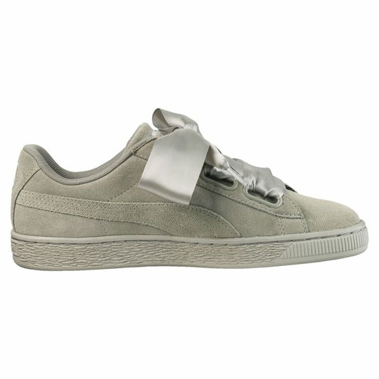 Scarpe Sportive da Donna Puma Suede Heart Pebble Grigio