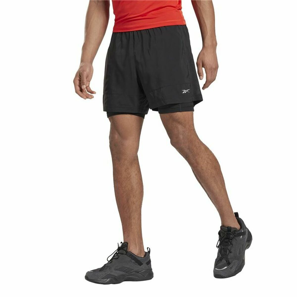 Pantaloni Corti Sportivi da Uomo Reebok Running Essentials Nero