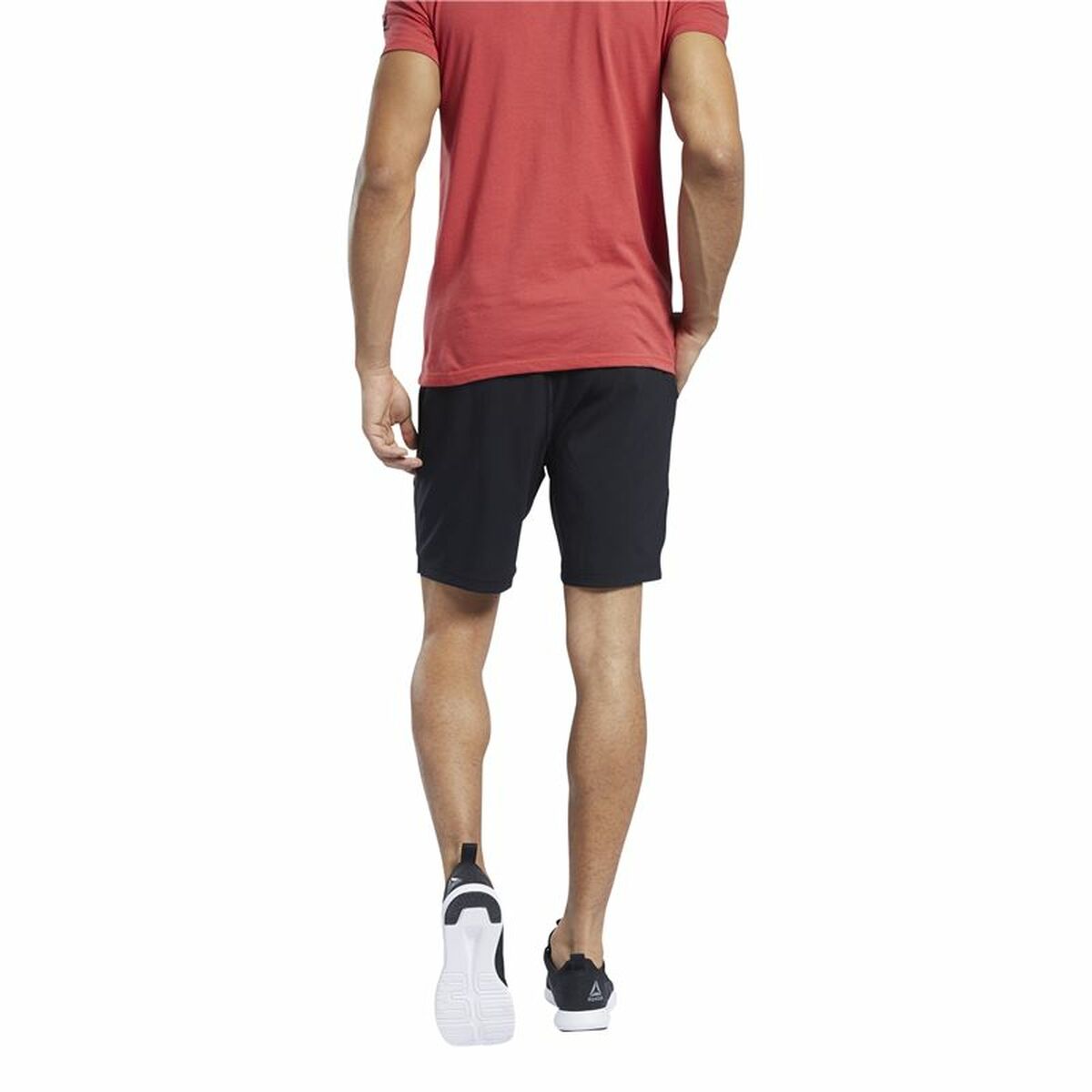 Pantaloni Corti Sportivi da Uomo Reebok Workout Ready Graphic Nero