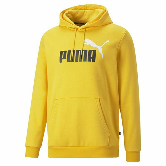 Felpa con Cappuccio Uomo Puma Essentials + Two Tone Big Logo Giallo