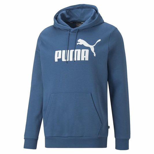 Felpa con Cappuccio Uomo Puma Big Logo Azzurro