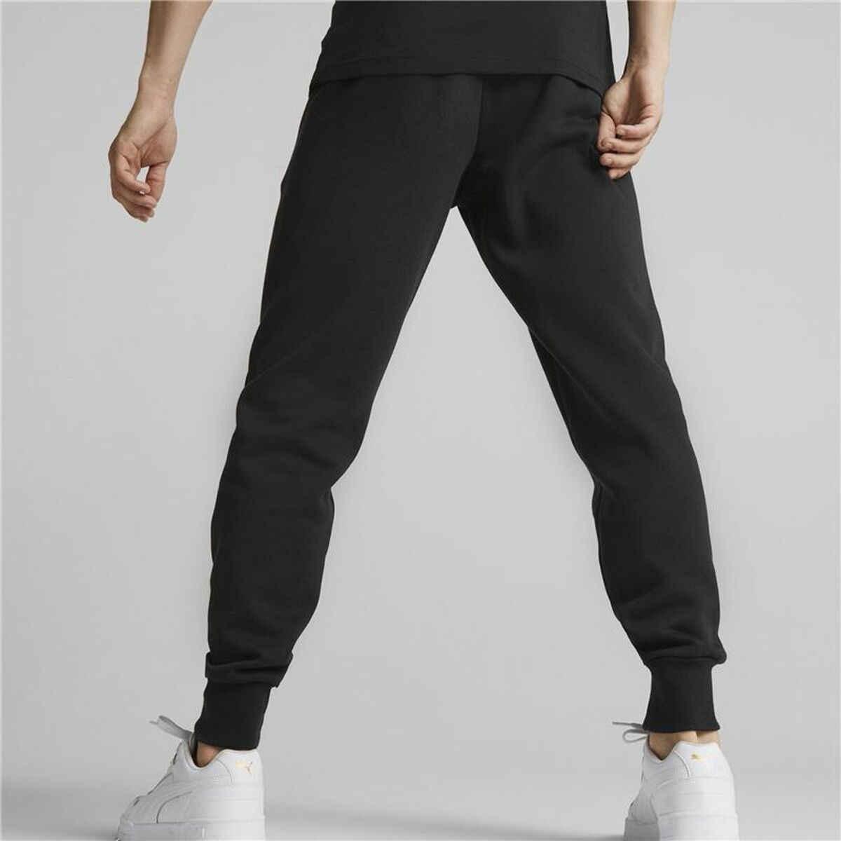 Pantalone Lungo Sportivo Puma ESS+ 2 Col Logo Nero Uomo