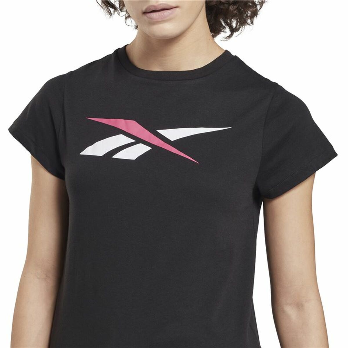 Maglia a Maniche Corte Donna Reebok Vector Nero