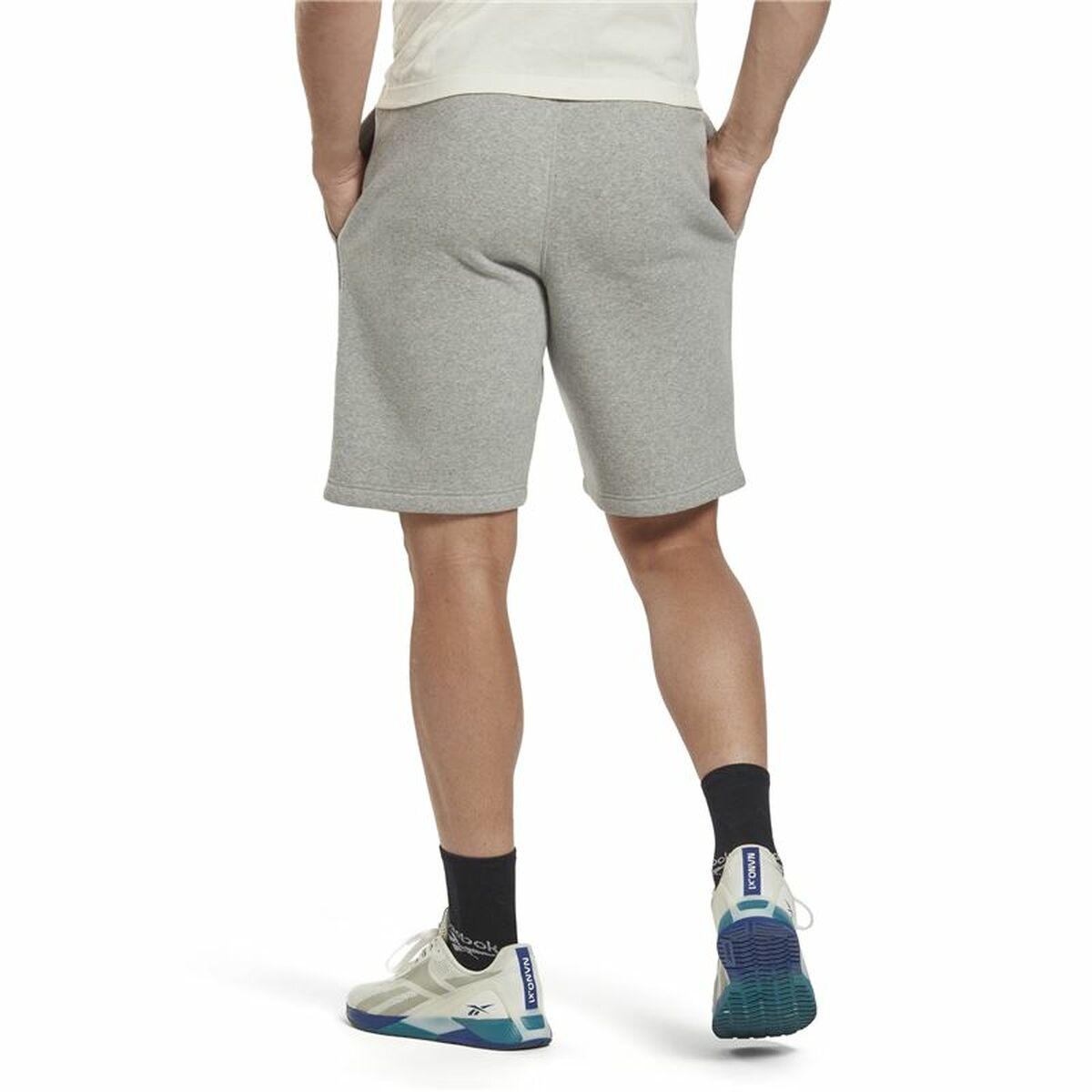 Pantaloni Corti Sportivi da Uomo Reebok Identity Fleece Grigio