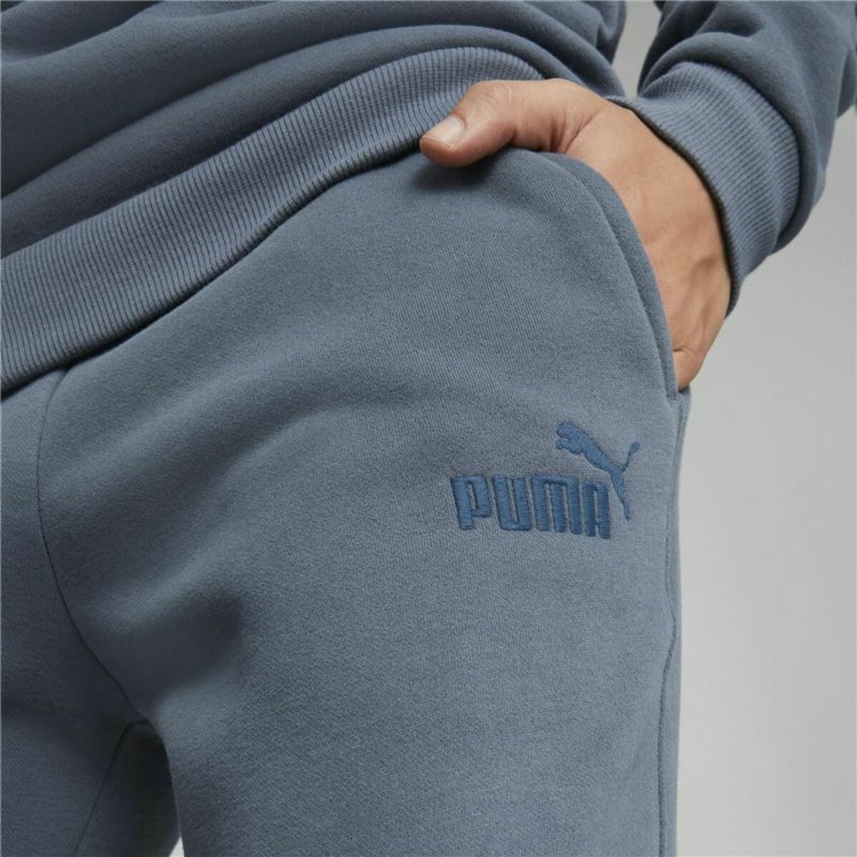 Pantalone Lungo Sportivo Puma Elevated Azzurro Chiaro Uomo