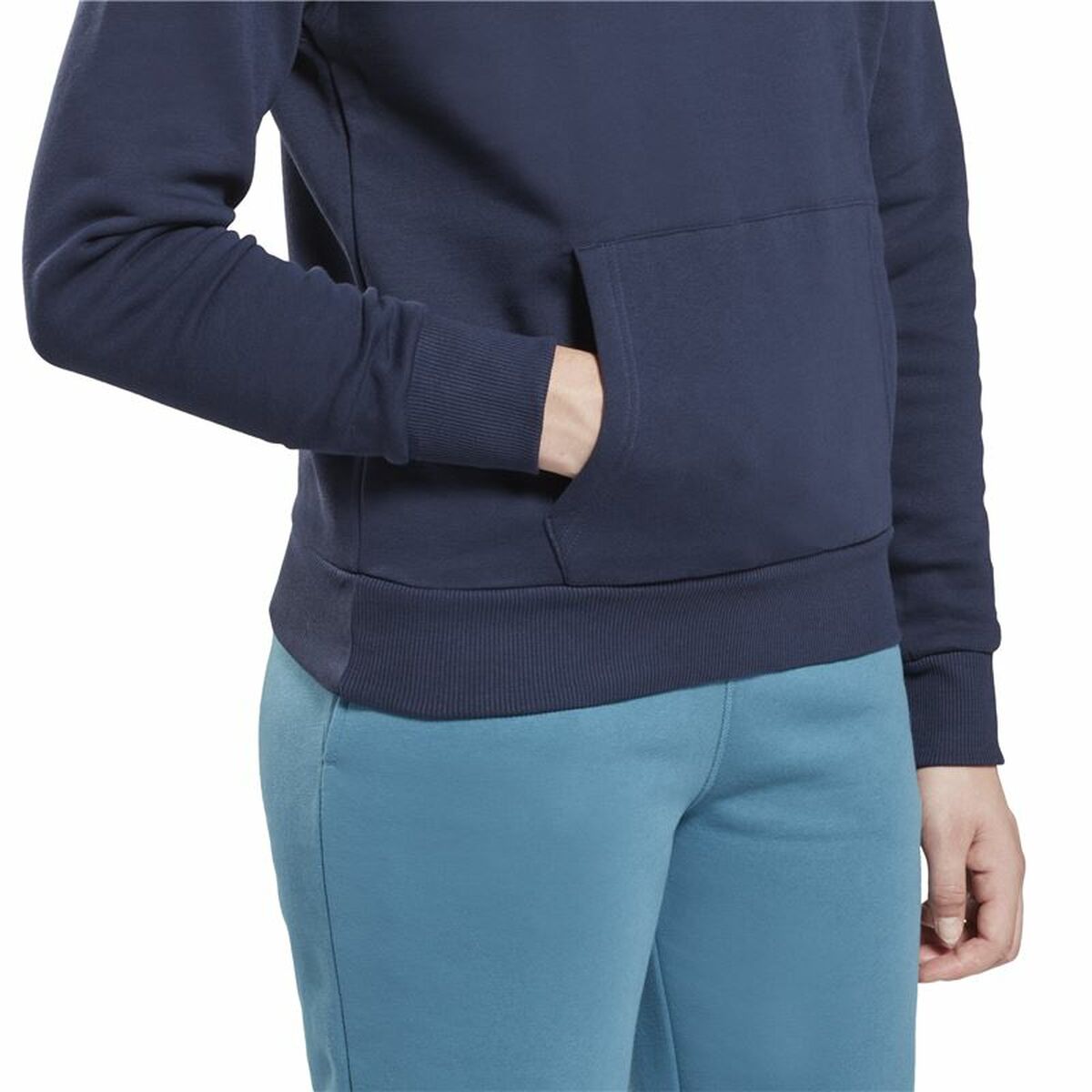 Felpa con Cappuccio Donna Reebok Doorbuster Identity Blu scuro