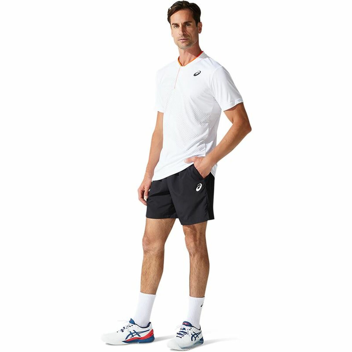 Pantaloni Corti Sportivi da Uomo Asics Court Nero