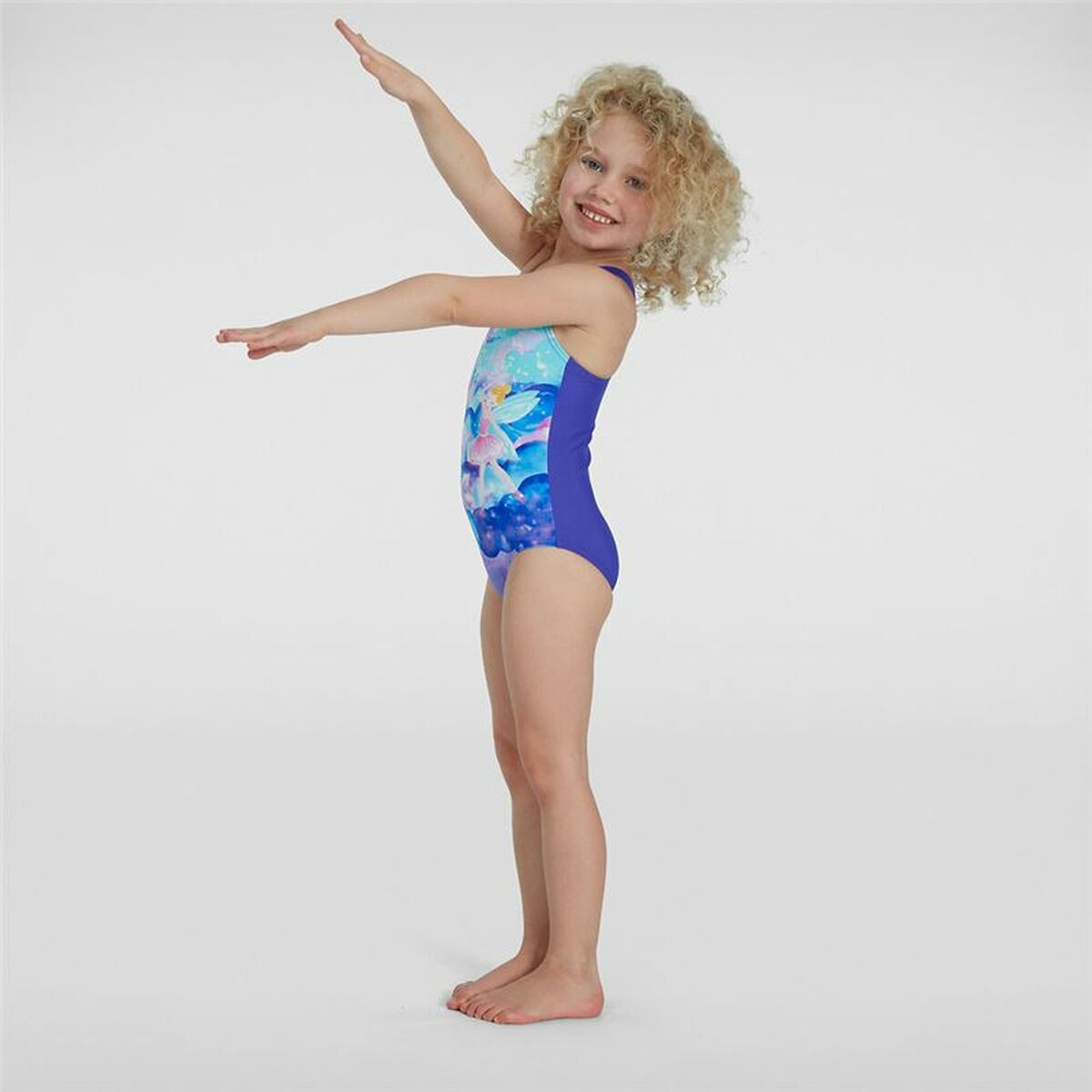 Costume da Bagno Bambina Speedo Digital Placement Azzurro