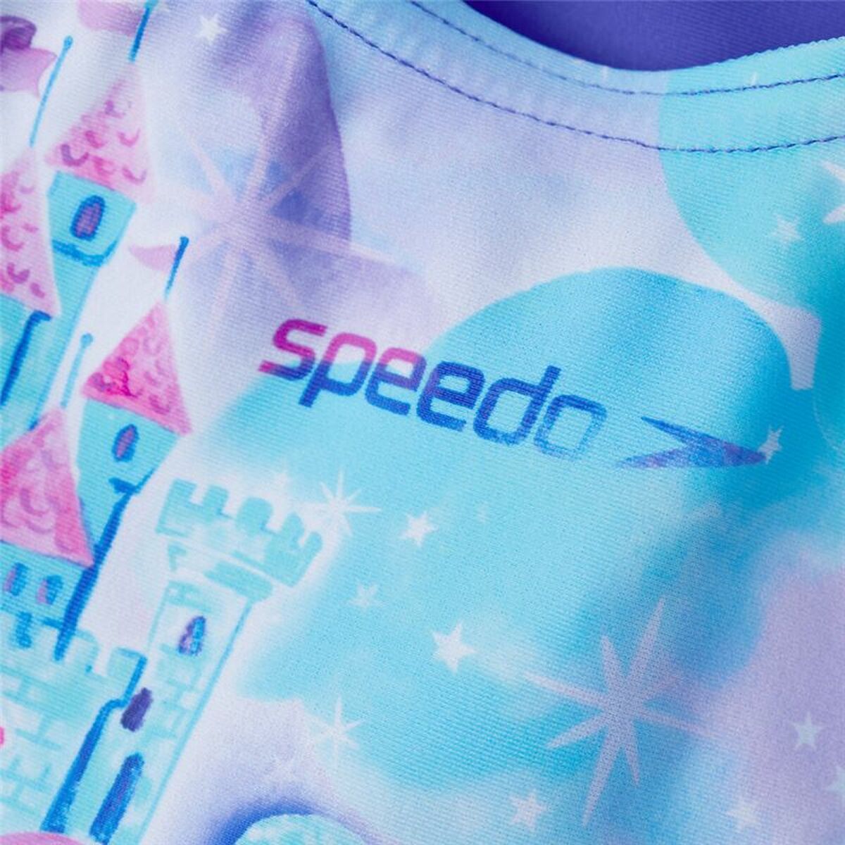 Costume da Bagno Bambina Speedo Digital Placement Azzurro