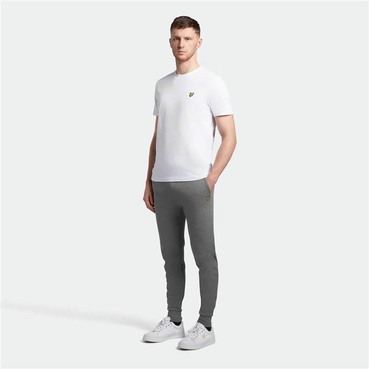 Pantalone Lungo Sportivo Lyle & Scott Skinny Sweat Grigio scuro Uomo