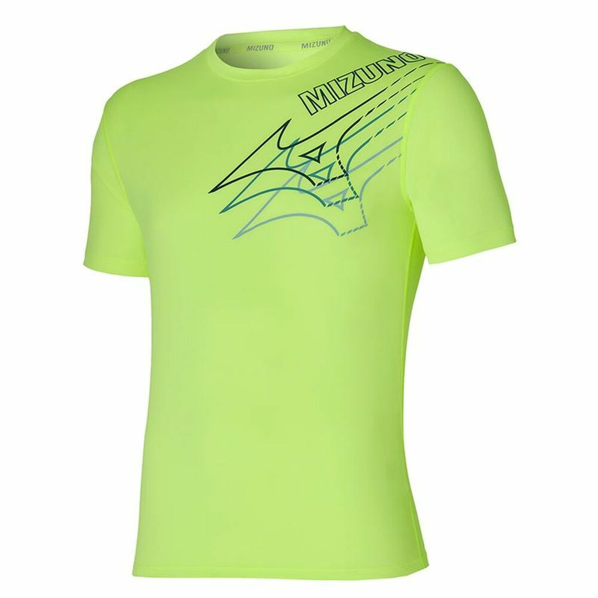 Maglia a Maniche Corte Uomo Mizuno Core Tee Verde limone