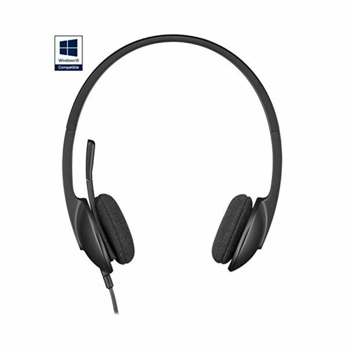 Auricolari con Microfono Logitech H340 USB 1,8 m Nero