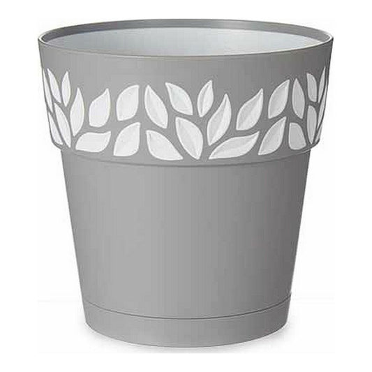 Vaso Autoirrigante Stefanplast Grigio Bianco Plastica 15 x 15 x 15 cm