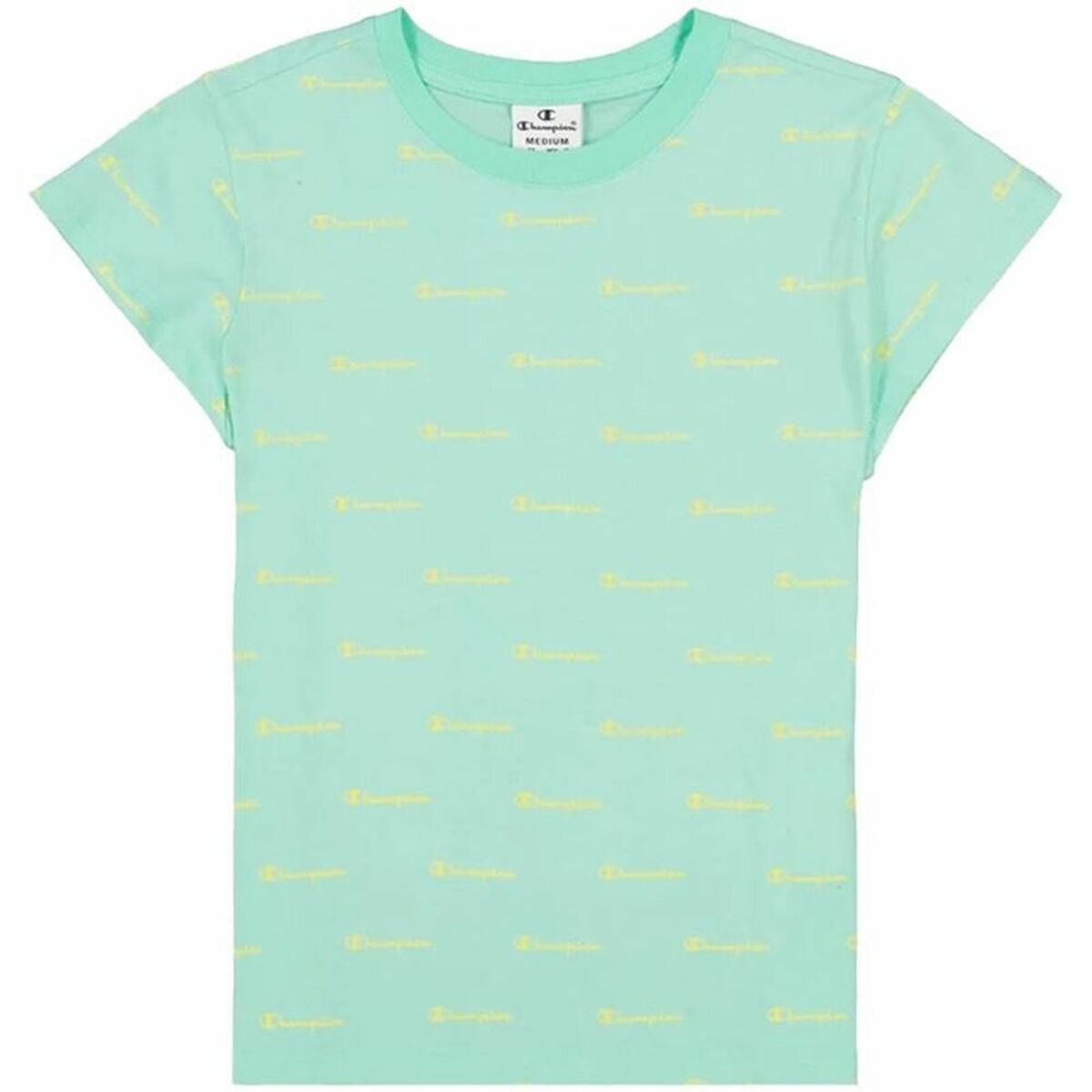 Maglia a Maniche Corte Donna Crewneck Champion  Croptop Acquamarina