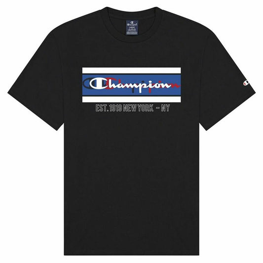 Maglia a Maniche Corte Uomo Champion New York Nero