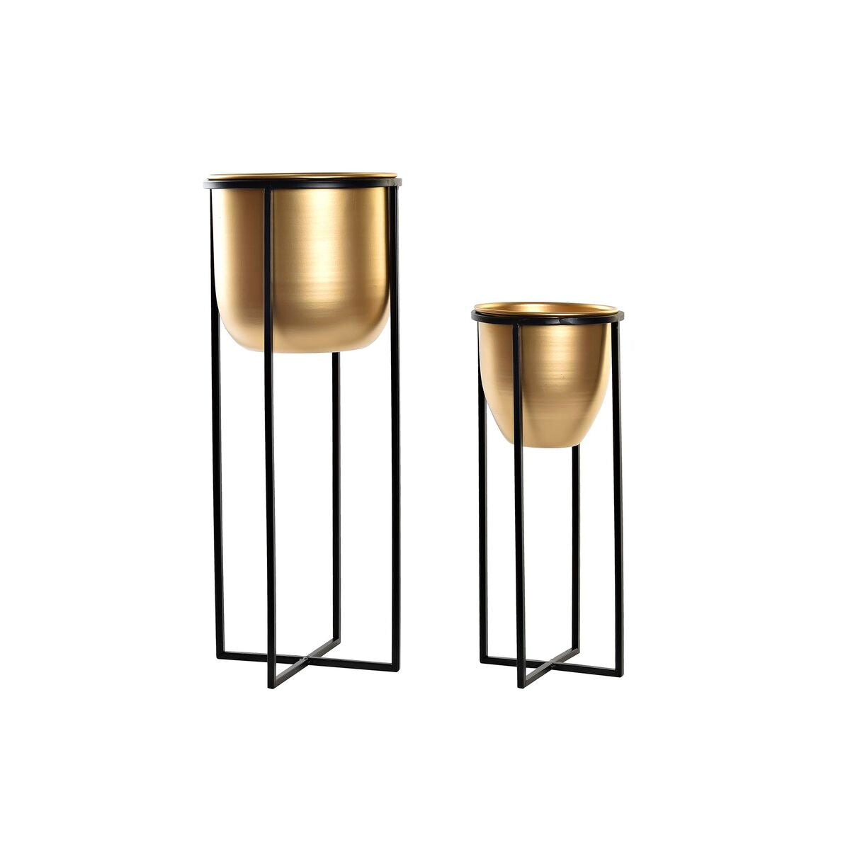 Set di Vasi DKD Home Decor Metallo Moderno (2 Unità) (Ricondizionati B)