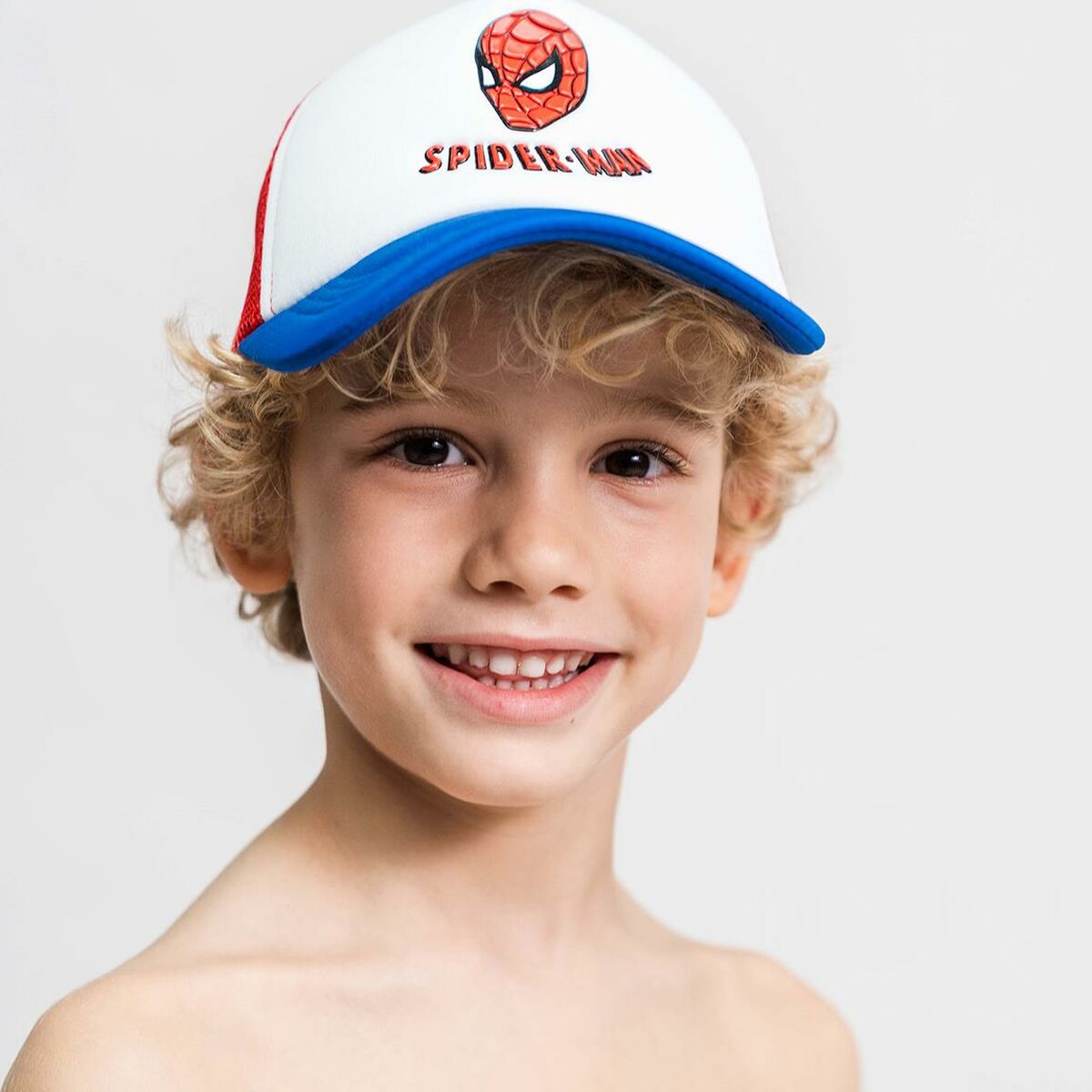 Cappellino per Bambini Spider-Man Bianco (55 cm)